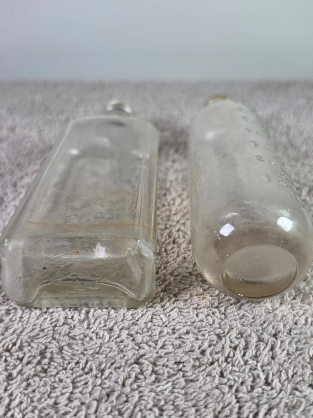 Clear Glass Bottle Set - Transparent Decorative Bottles
